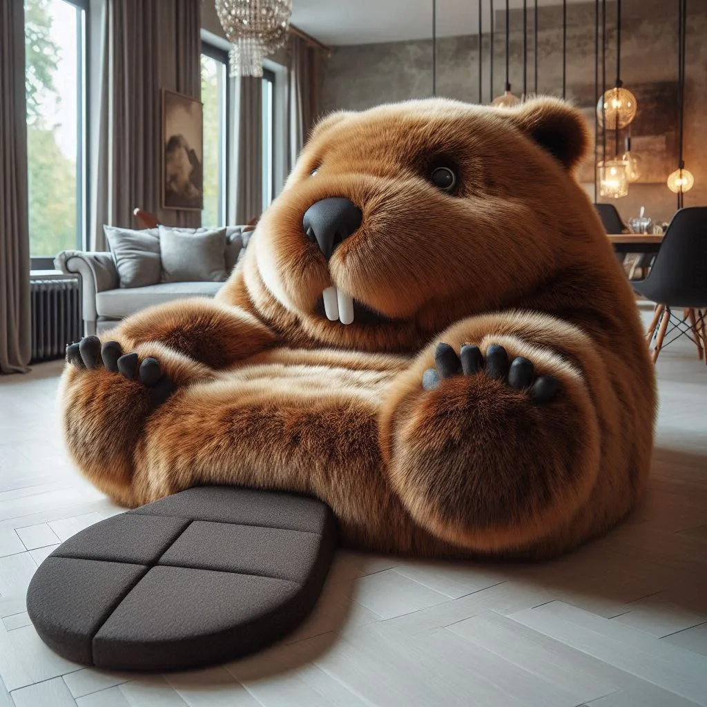 Giant-Beaver-Shaped-Loungers