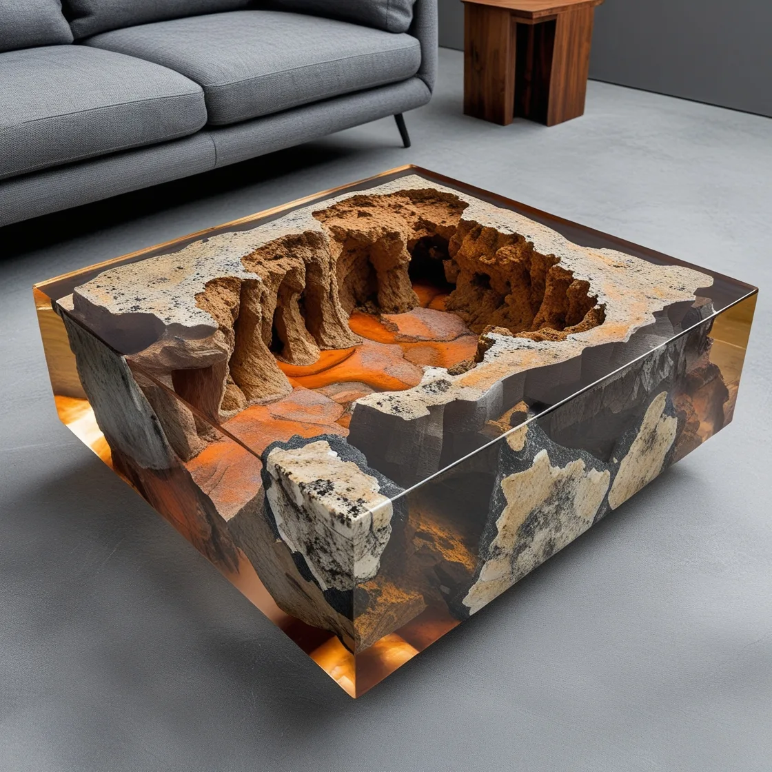 Granite-And-Epoxy-Coffee-Table