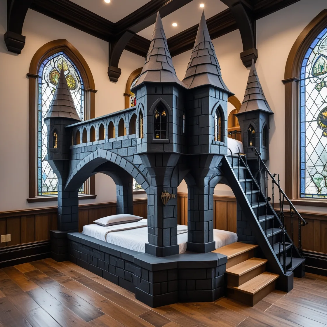 Hogwarts-Shaped-Bunk-Bed