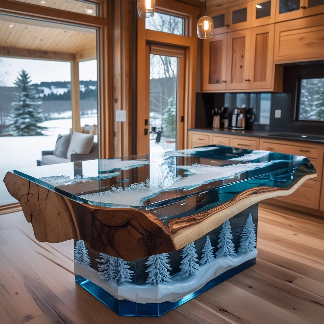 Resin-and-Wood-Kitchen-Island