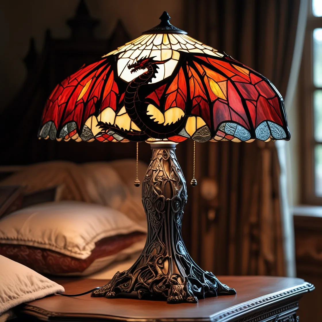 Stain-Glass-Dragon-Lamp