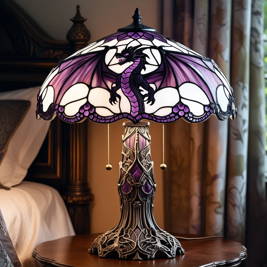 Stained Glass Dragon Lamp A Stunning Blend Of Art And Illumination Stained Glass Dragon Lamp A Stunning Blend Of Art And Illumination