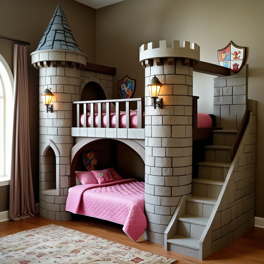 Castle-Shaped-Bunk-Bed