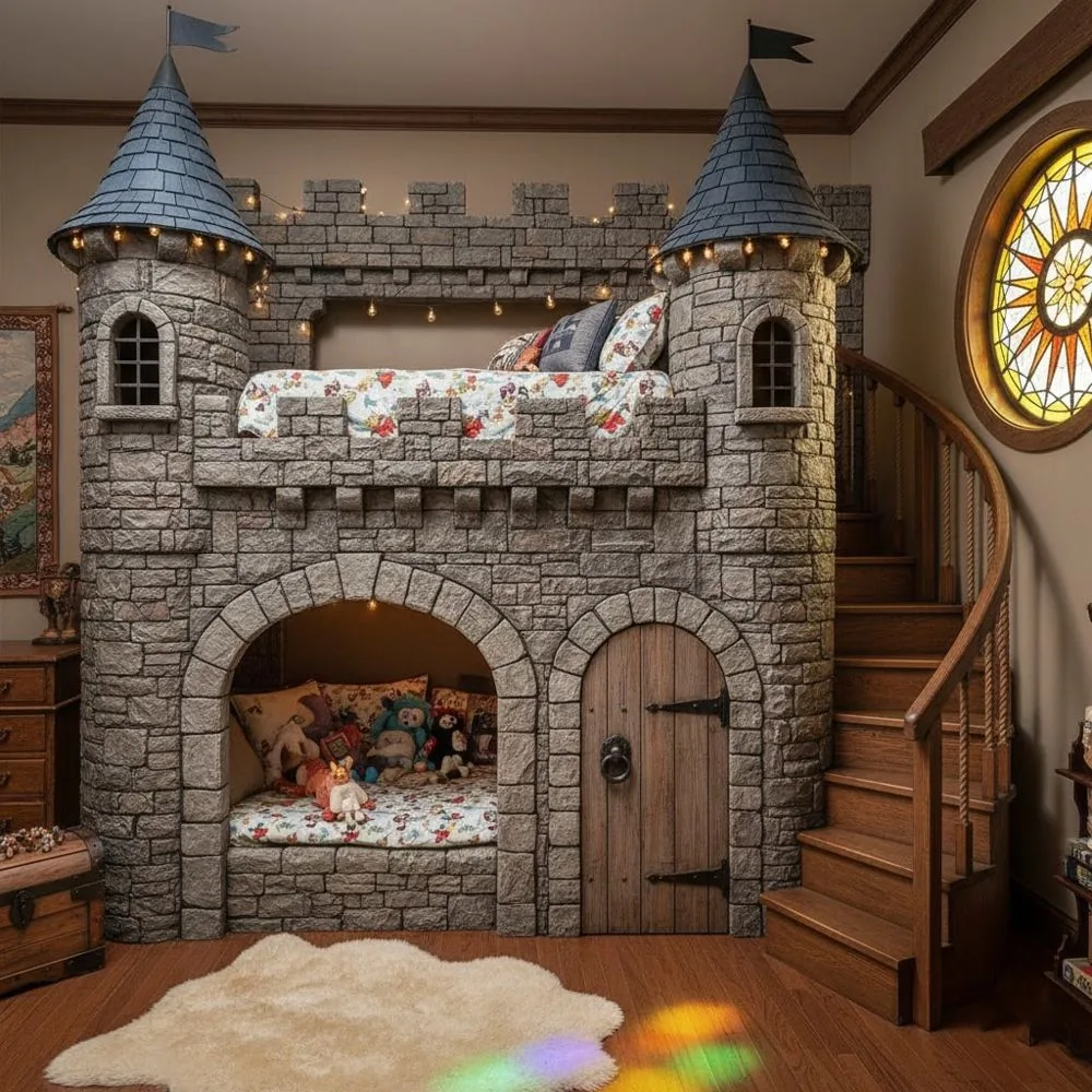 Castle-Shaped Bunk Beds