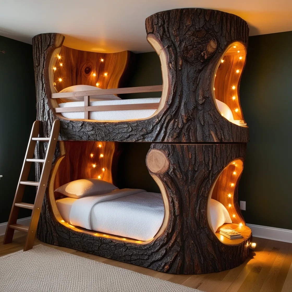 Giant-Hollowed-Log-Bunk-Bed