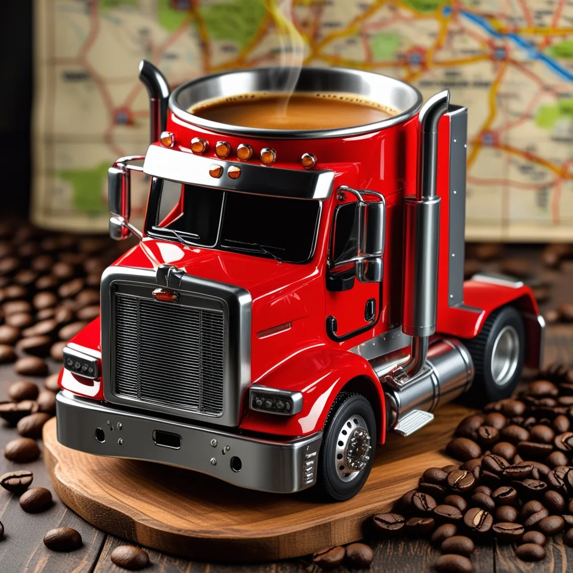 Semi-Truck-Shaped-Coffee-Mug