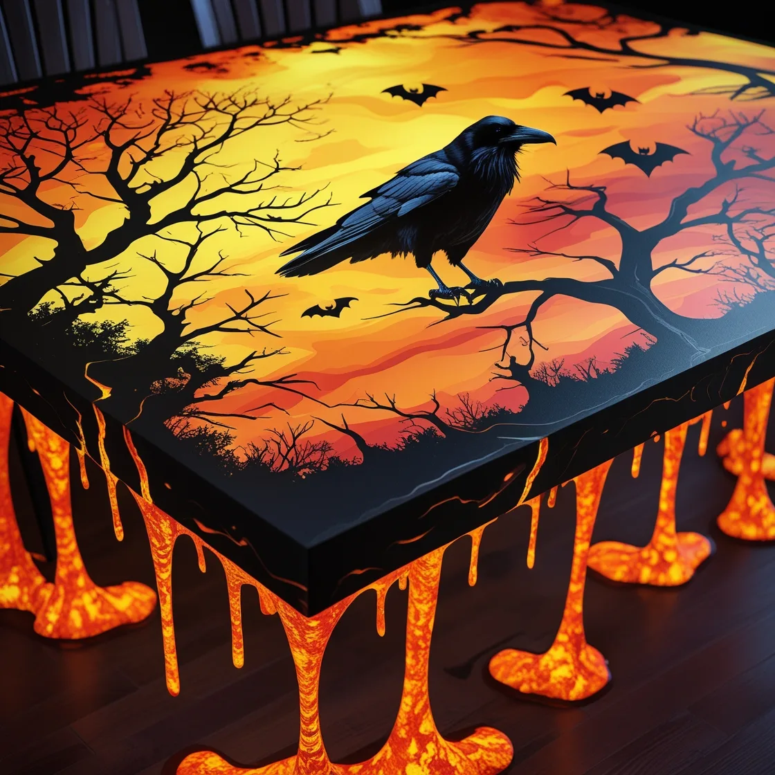 Artistic Raven Theme Tables