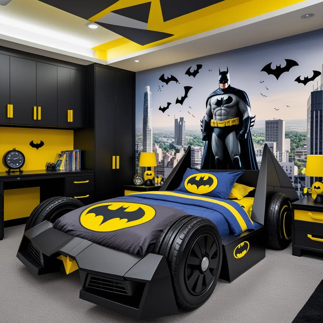 Batmobile-Shaped-Bed