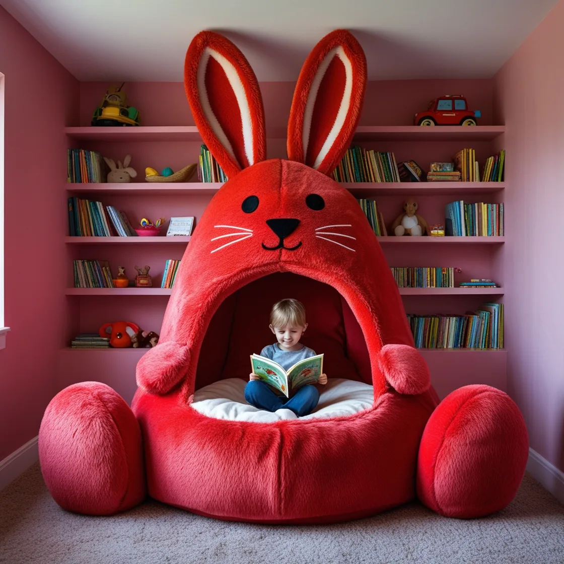 Bunny-Shaped Lounging Dens