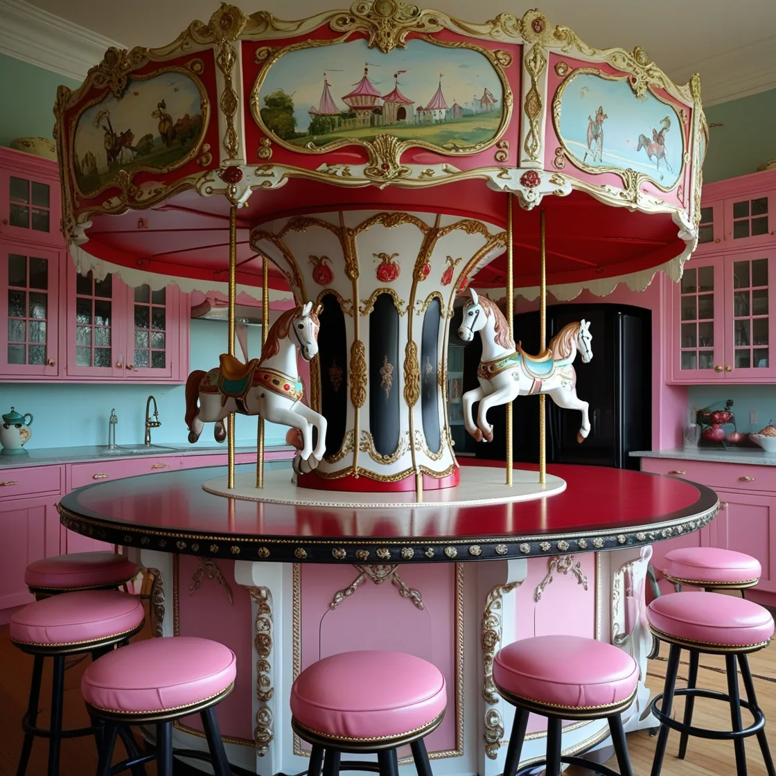 Carousel-Themed-Kitchen-Island