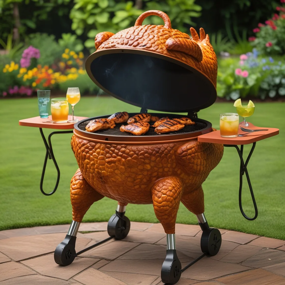 Grilled-Chicken-Shaped-BBQ-Grill