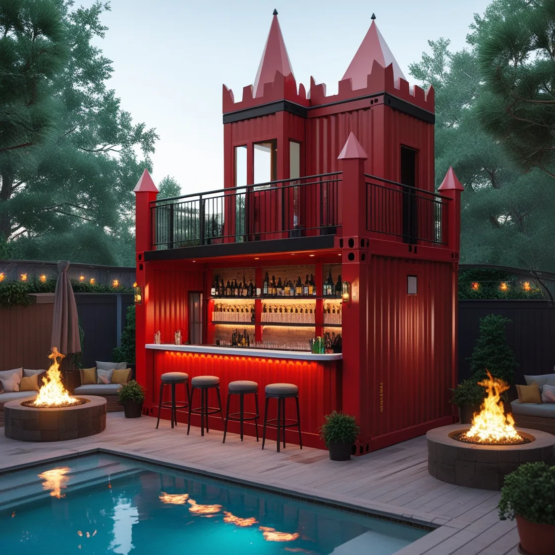 Shipping Containers Backyard Bar