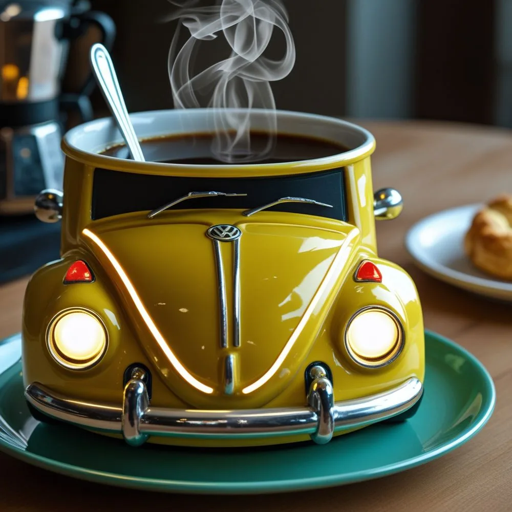 VW Beetle Shaped Coffee Mug