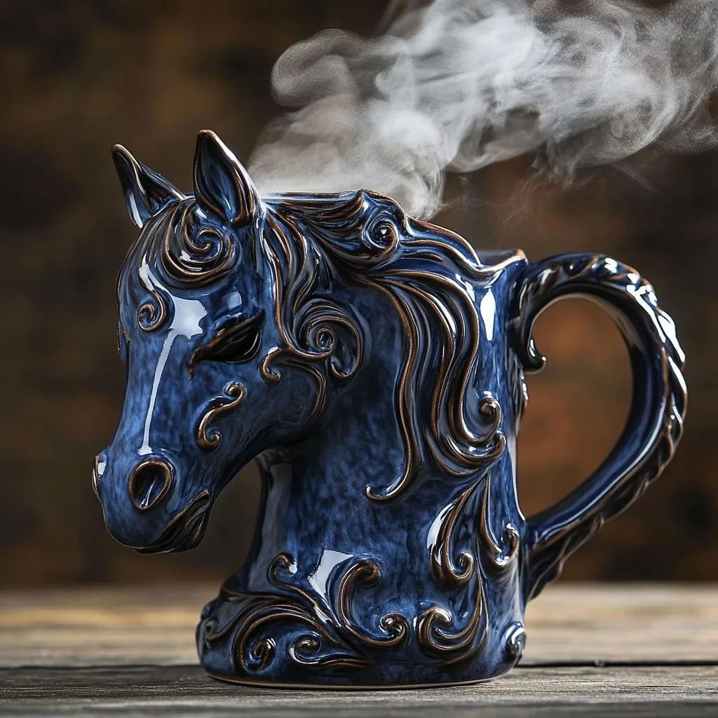 Ceramic-Horse-Coffee-Mug