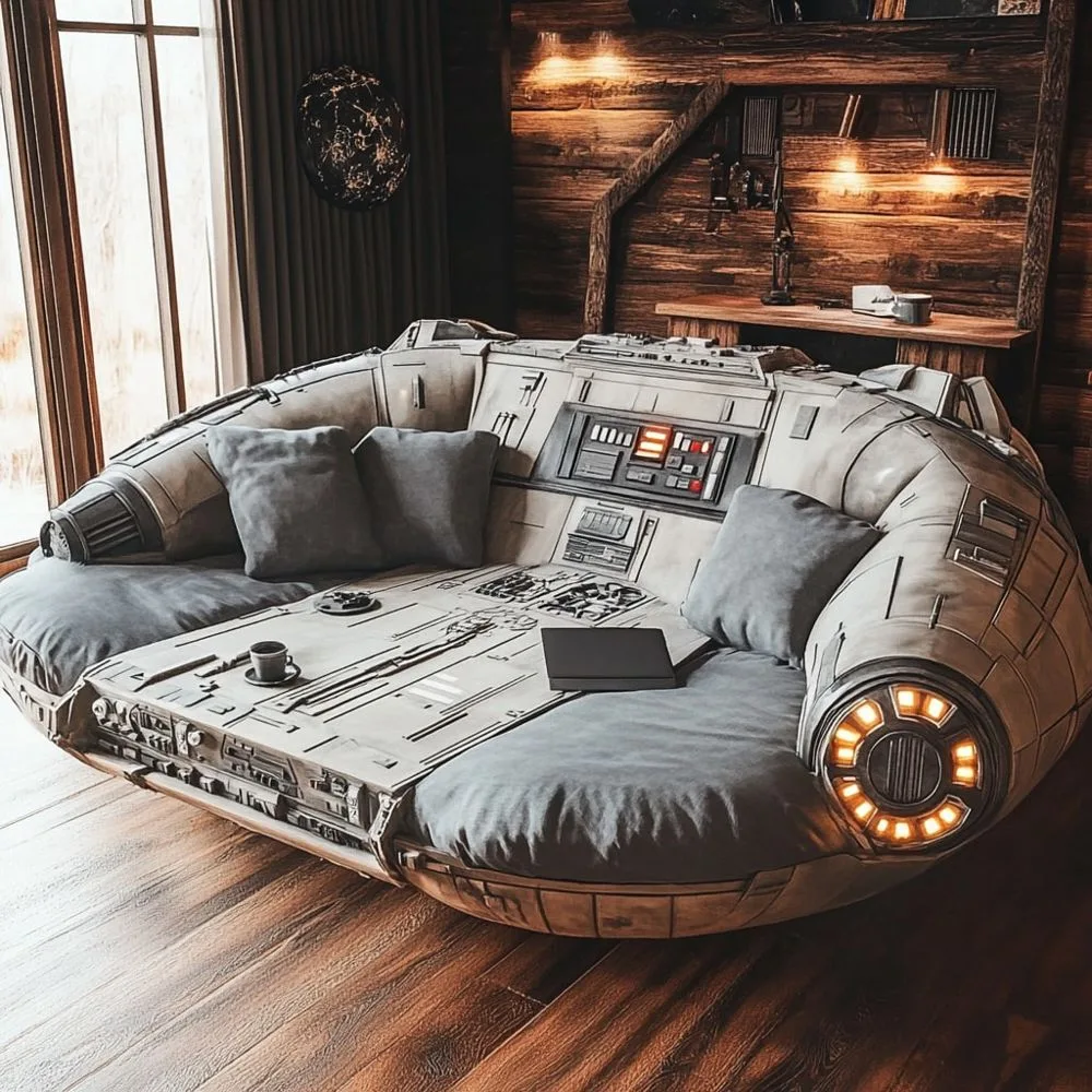 Millennium-Falcon-Shaped-Sofas