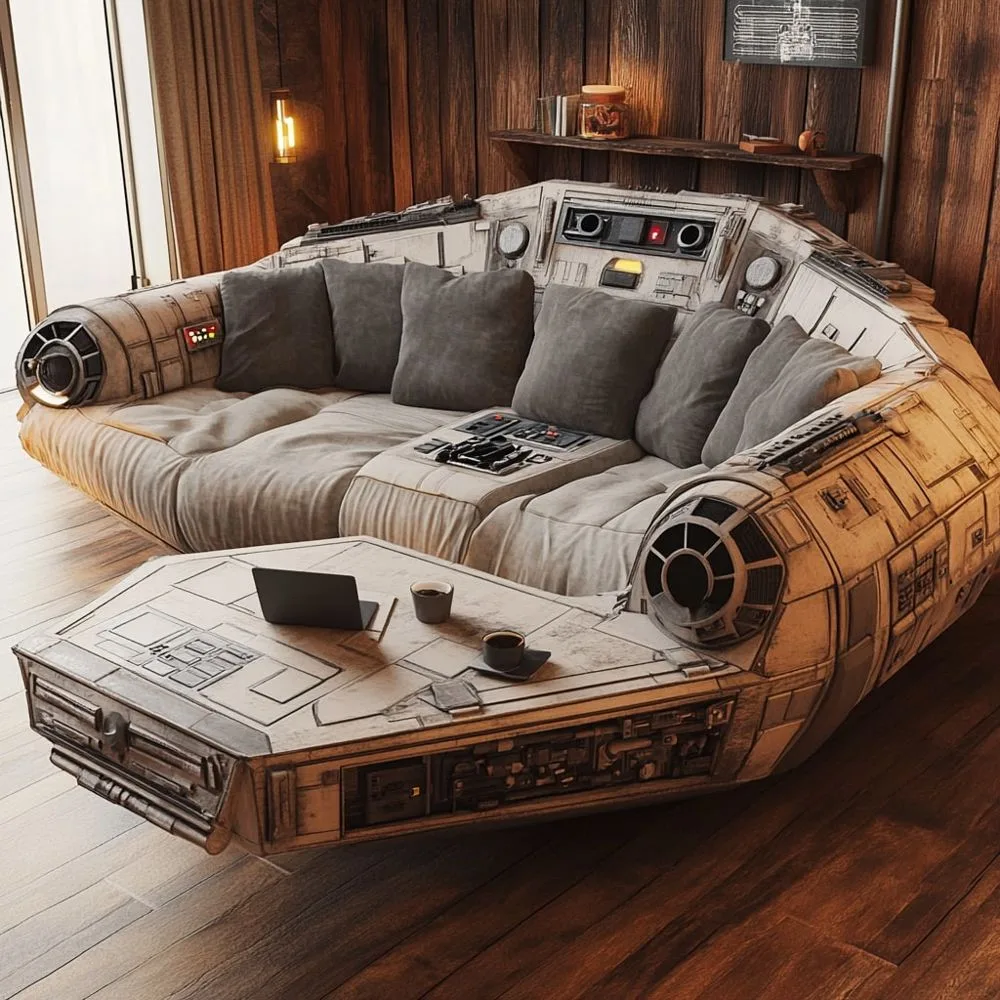 Millennium-Falcon-Shaped-Sofas