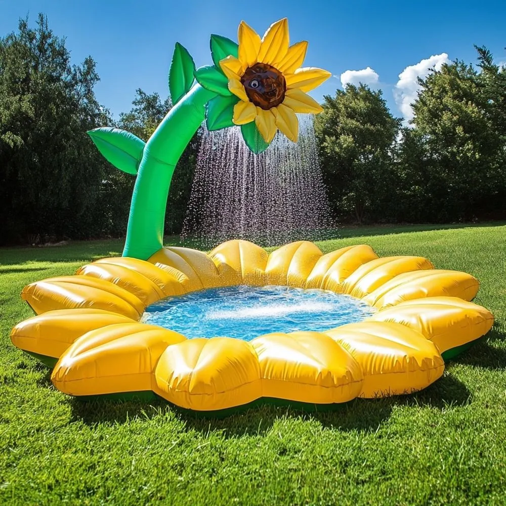 Sunflower-Shaped-Inflatable-Pool