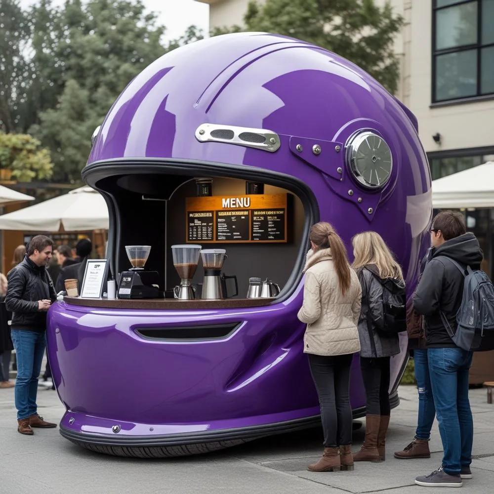 Helmet Coffee Kiosk
