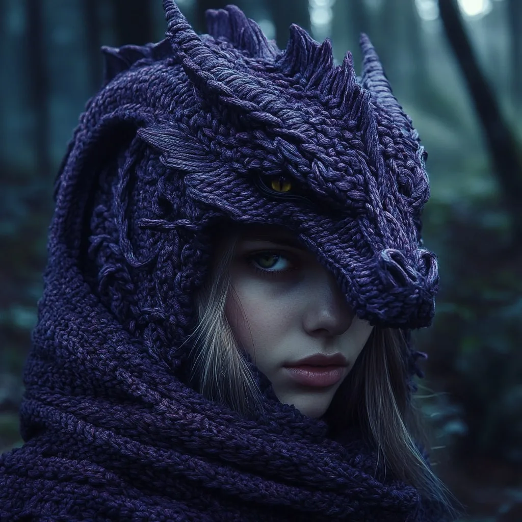Knitted Dragon Hoodie