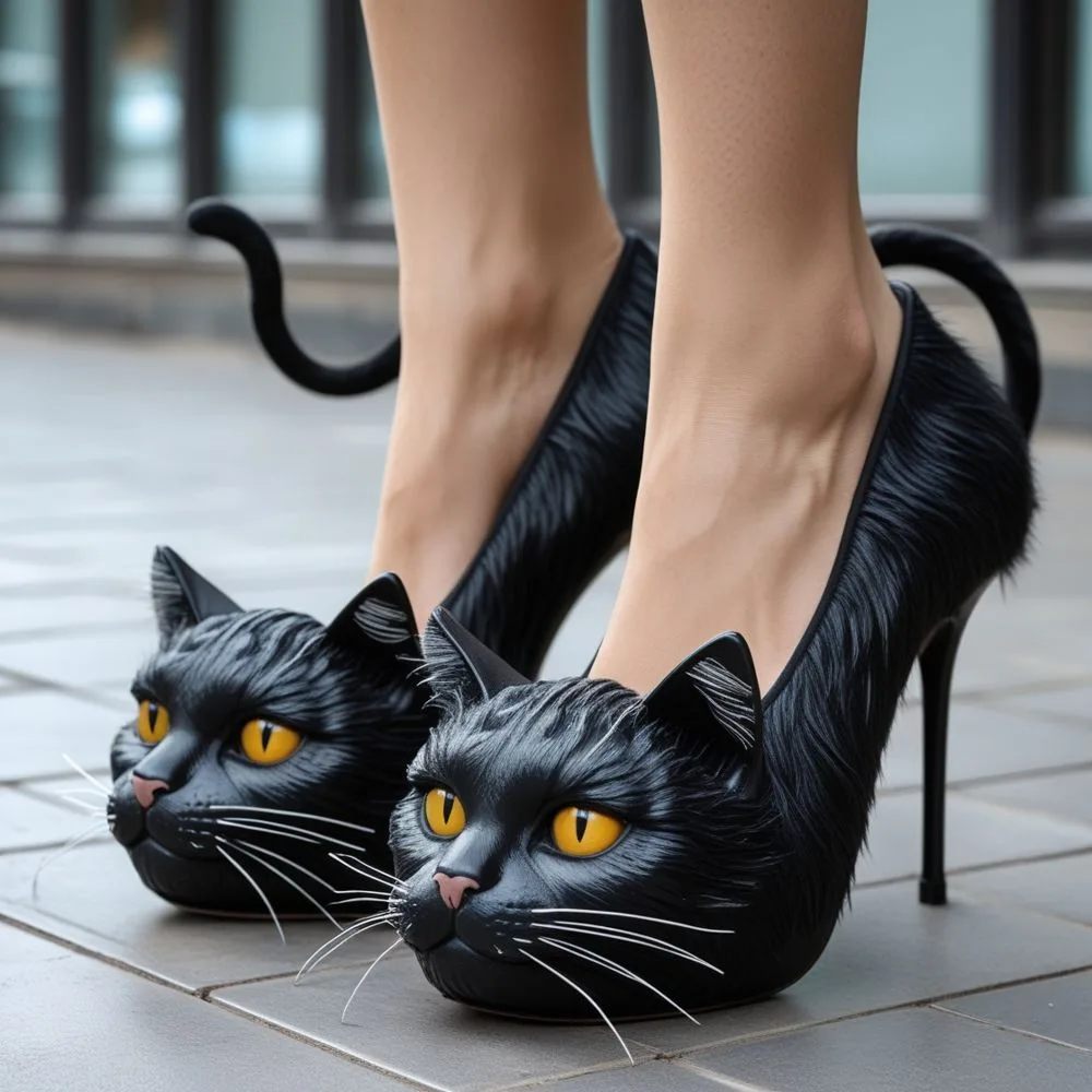 Cat Inspired High Heels