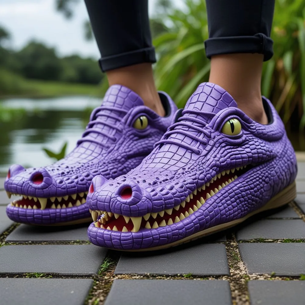 Crocodile Shaped Sneakers