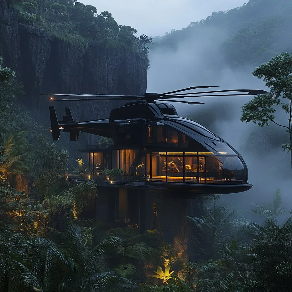 Helicopter-Shaped Mansion