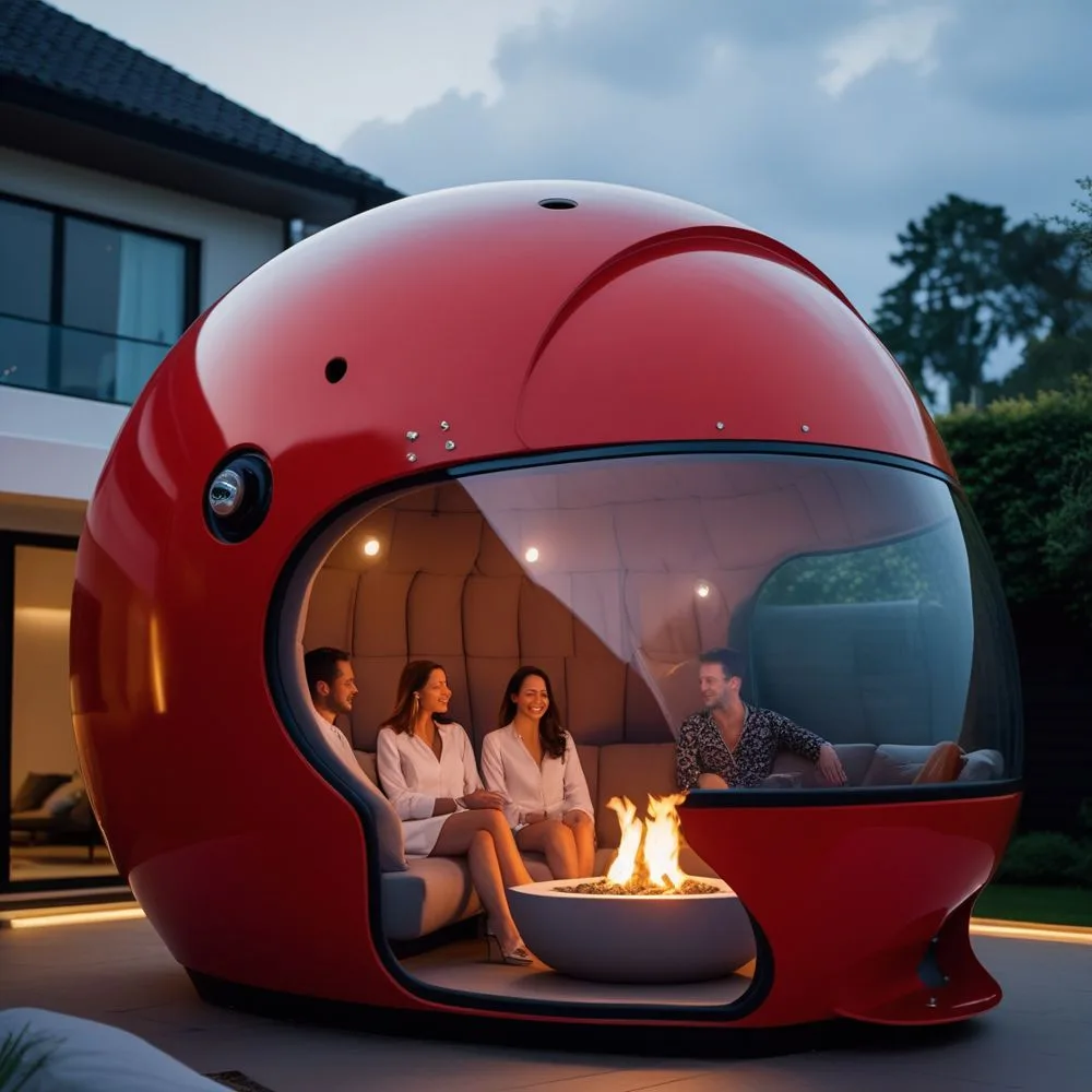 Helmet Shaped Outdoor Lounge