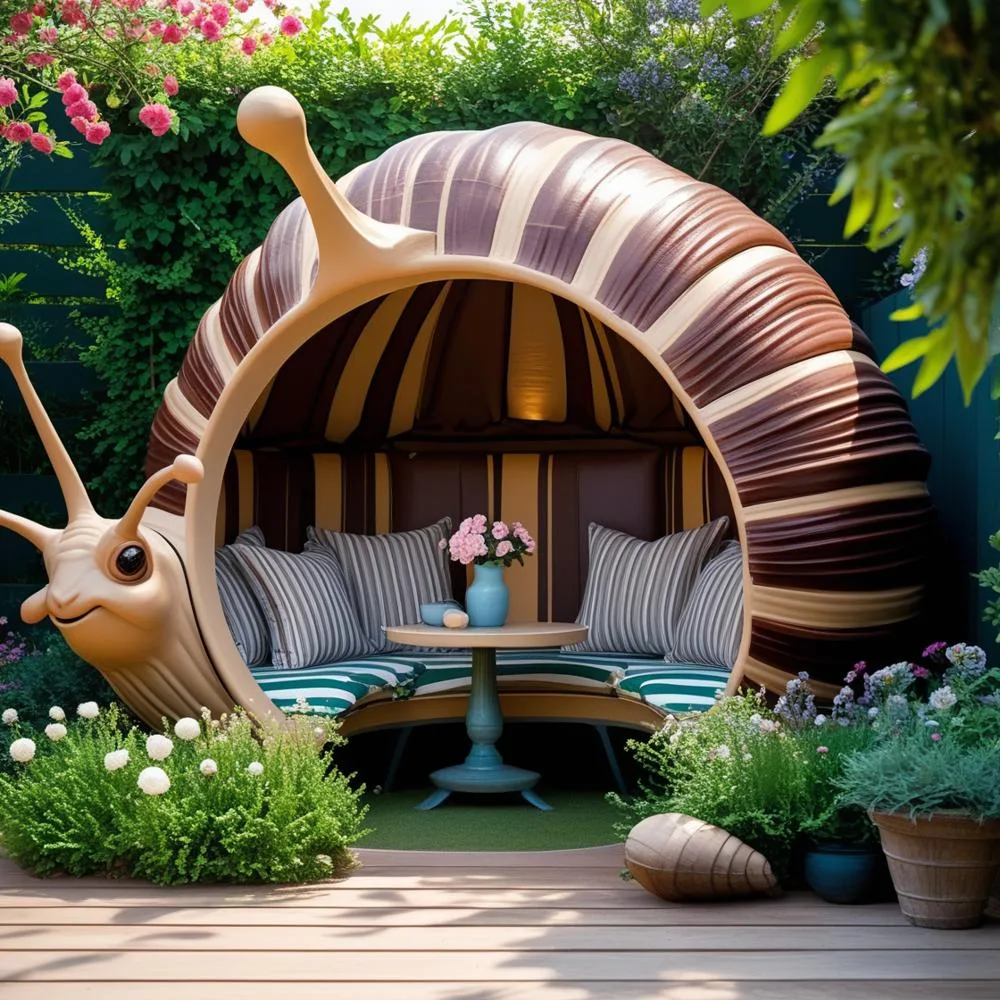 Insect-Shaped Outdoor Seating Area