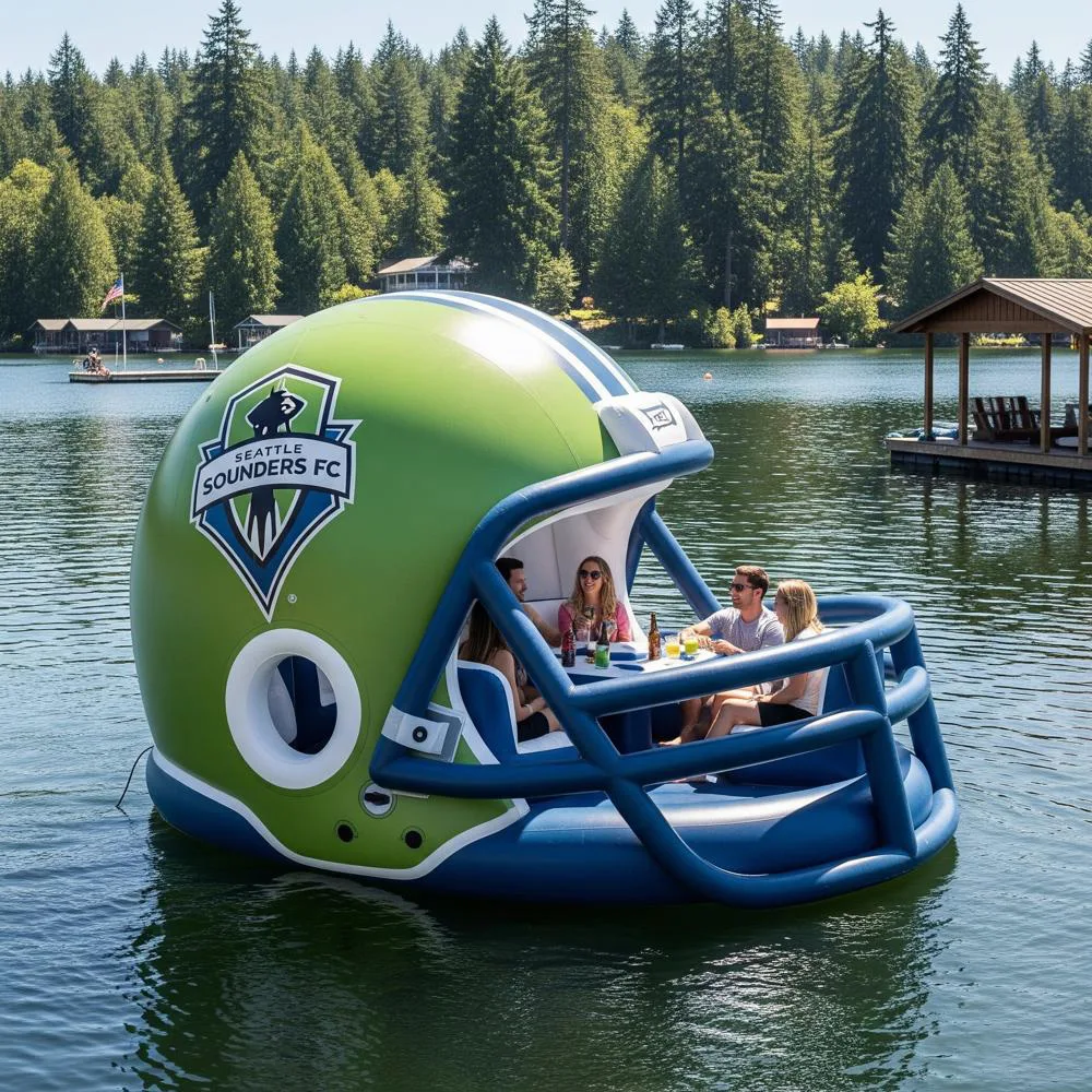 Football Helmet Lake Floats