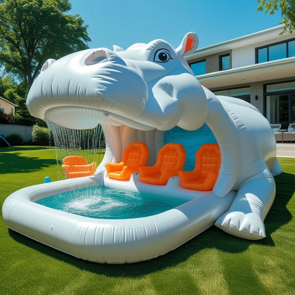 Giant Inflatable Hippo Pool