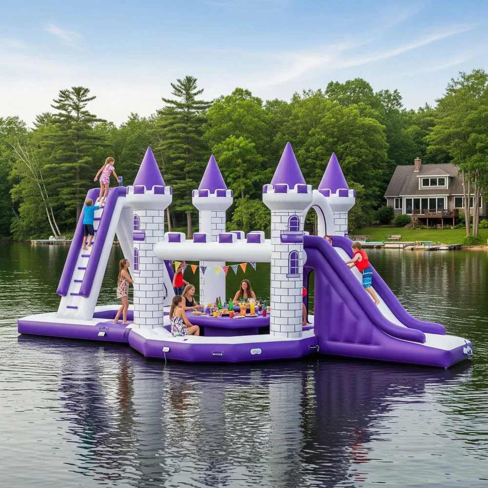 Inflatable Castle Lake Party Floats