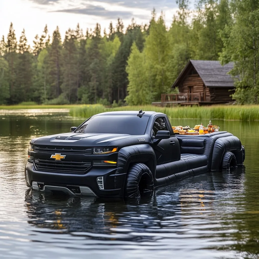 Inflatable Pickup Truck Lake Floats