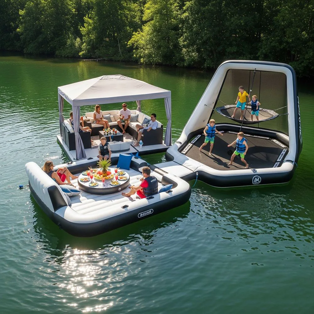 Trampoline Lake Party Floats