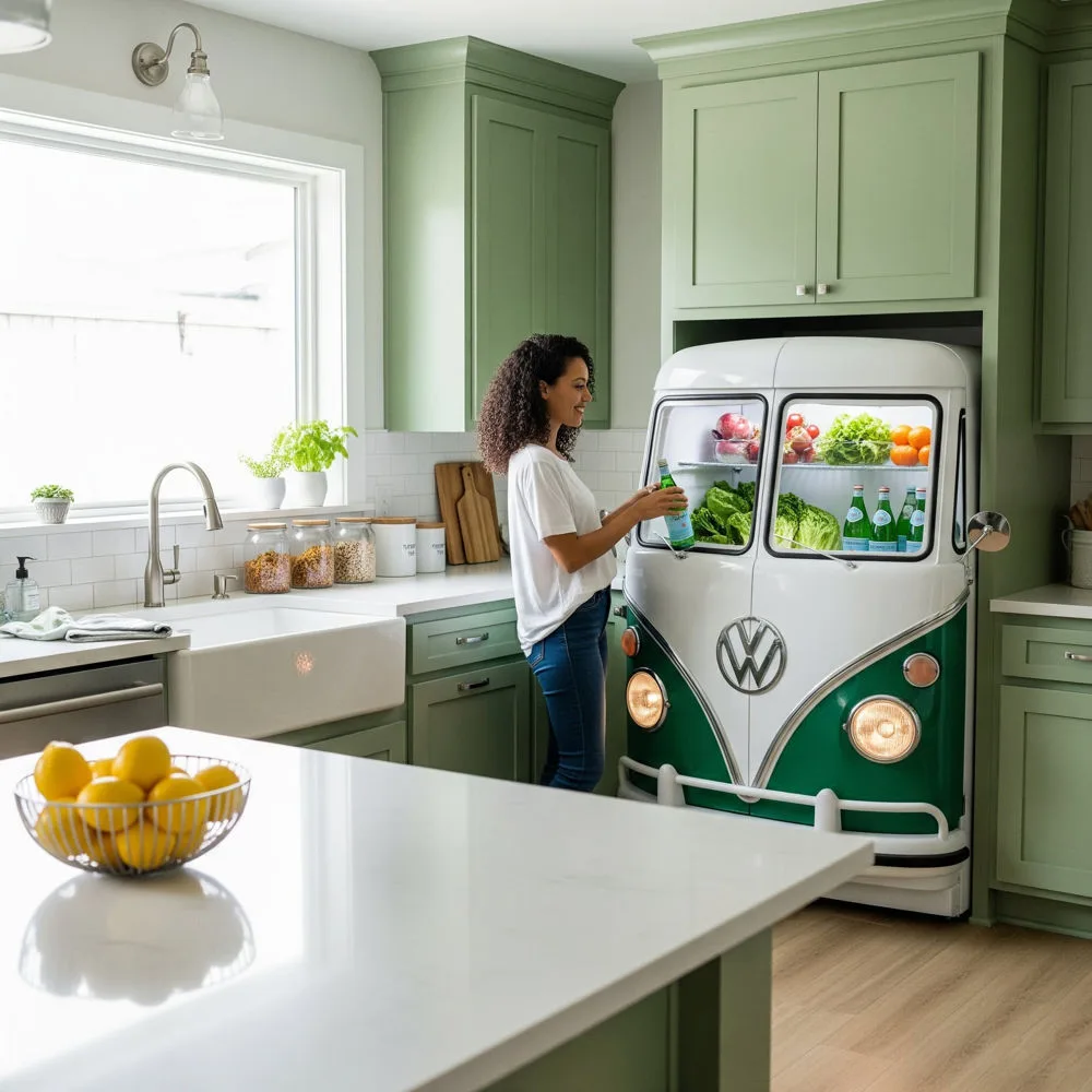 VW Bus Shaped Refrigerator