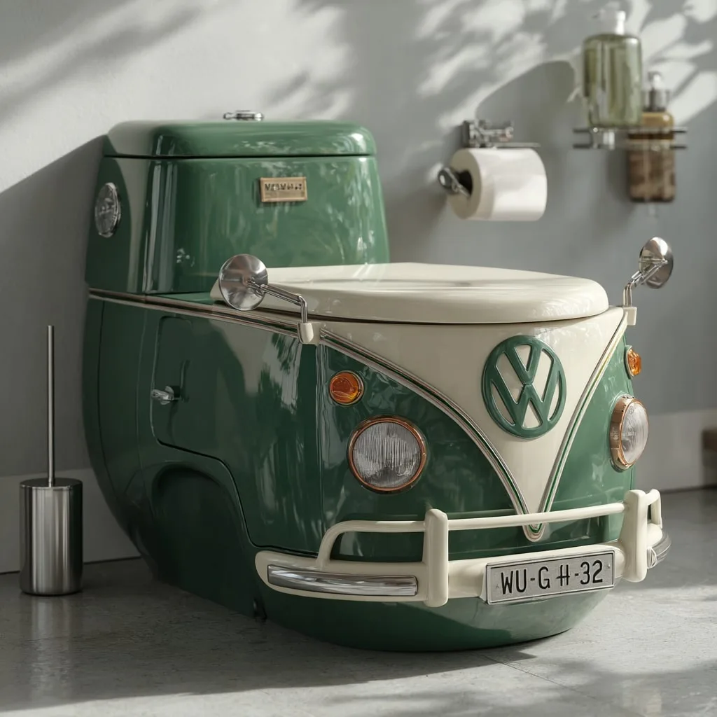 VW Bus Shaped Toilet