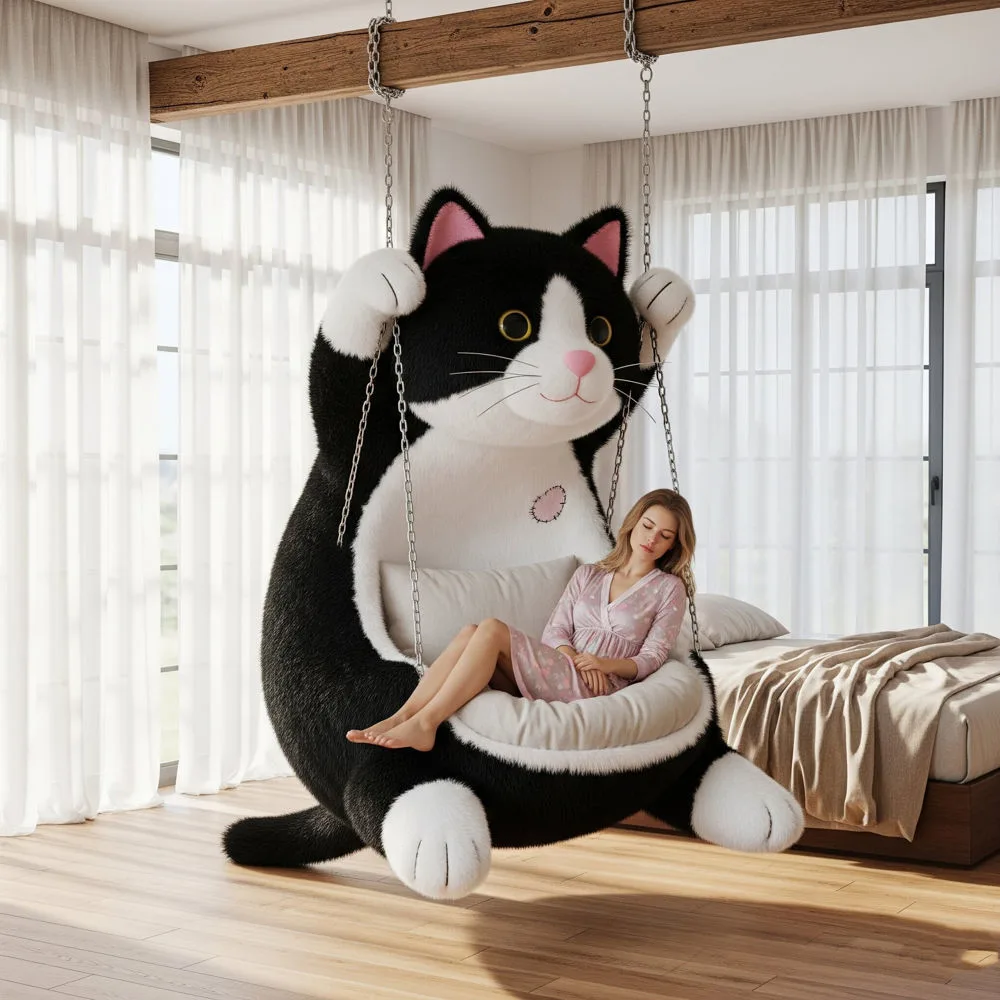 Giant Cat Shaped Swing Loungers