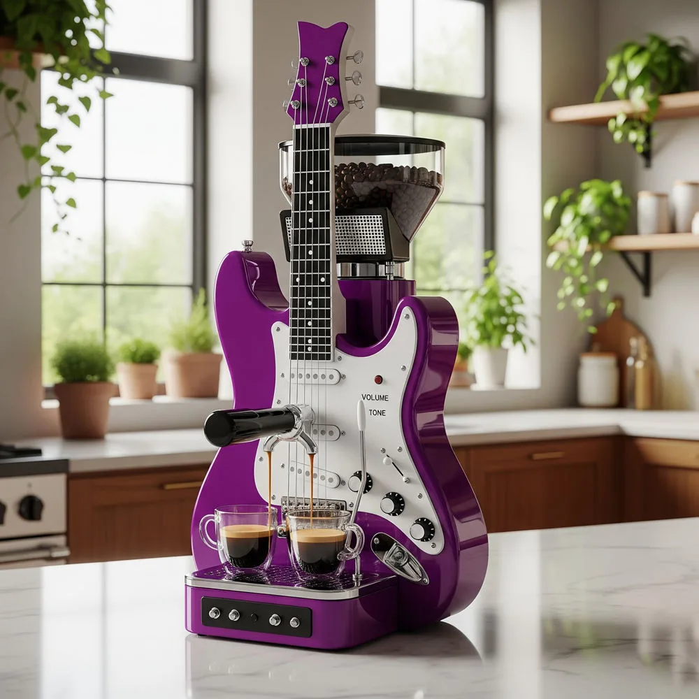 Guitar Shaped Coffee Maker