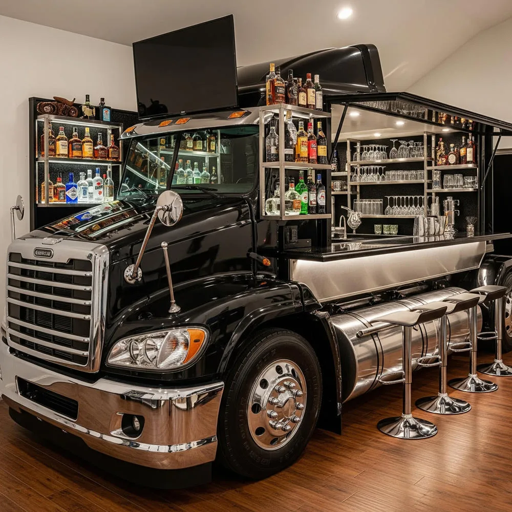 Semi Truck Home Bar