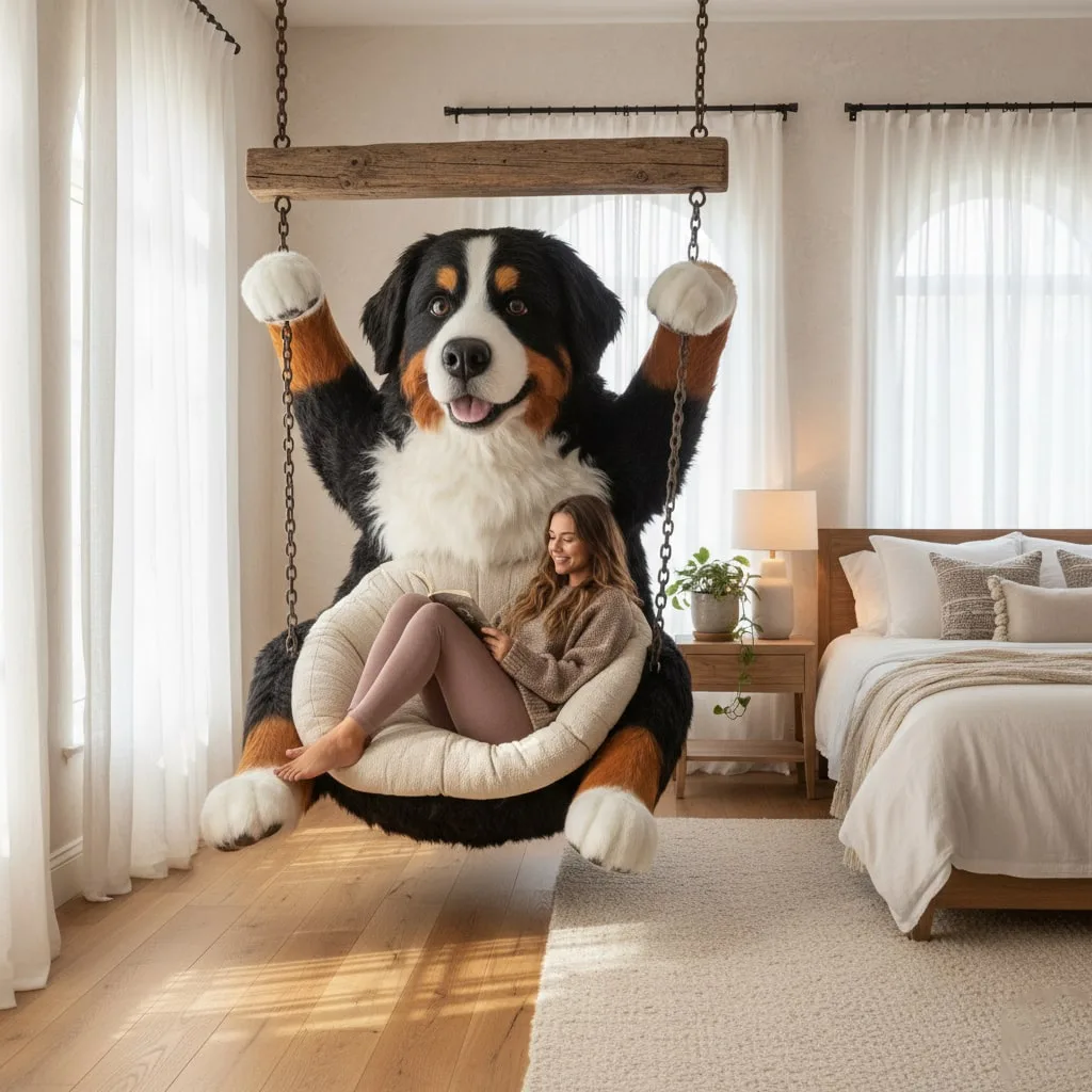 Giant Dog Shaped Swing Loungers