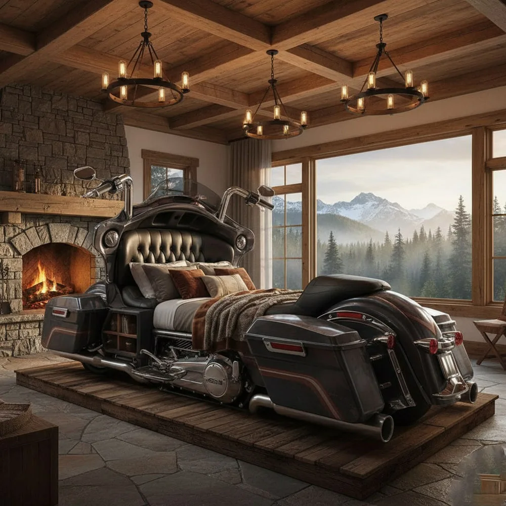 Harley Davidson Shaped Beds