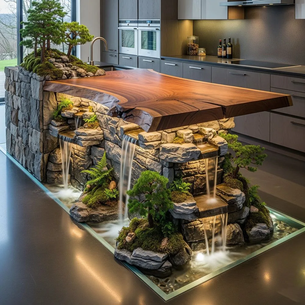 Kitchen Islands With Waterfalls
