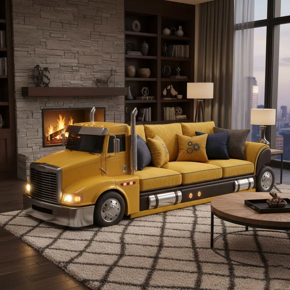 Semi Truck Shaped Sofas