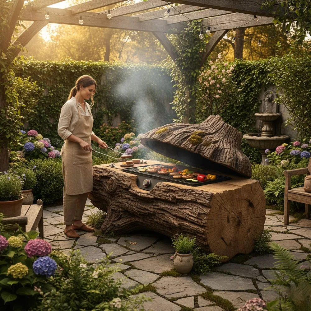 Tree Stump BBQ Grills